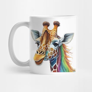 Beautiful Rainbow Giraffe Mug